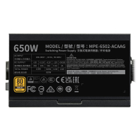 Cooler Master MWE Gold V3 650W 80 Plus Gold ATX 3.1 - 1525796 - zdjęcie 4